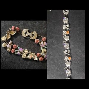 Vintage Silder Nautical Charm Braclet Bundle Of 2